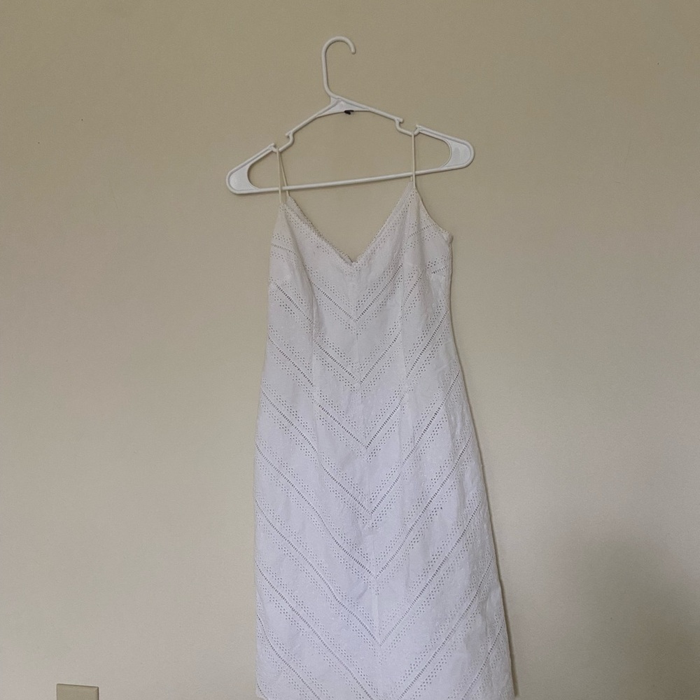 Women's White Eyelet Slip Dress